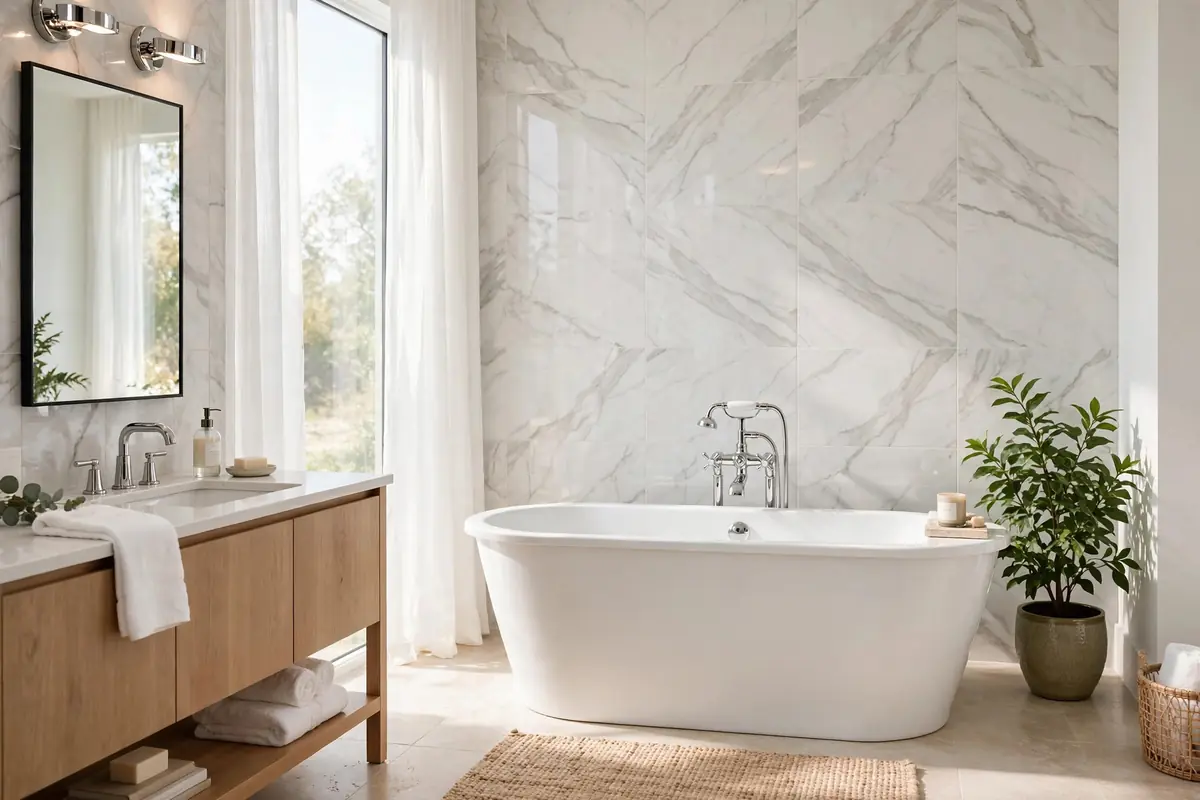 Renovated bathroom in a Salem, Virginia home